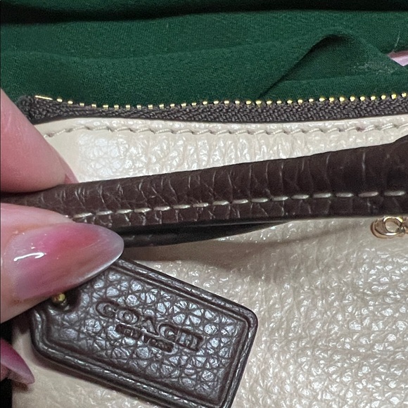 Coach Off-White Leather Double Wristlet